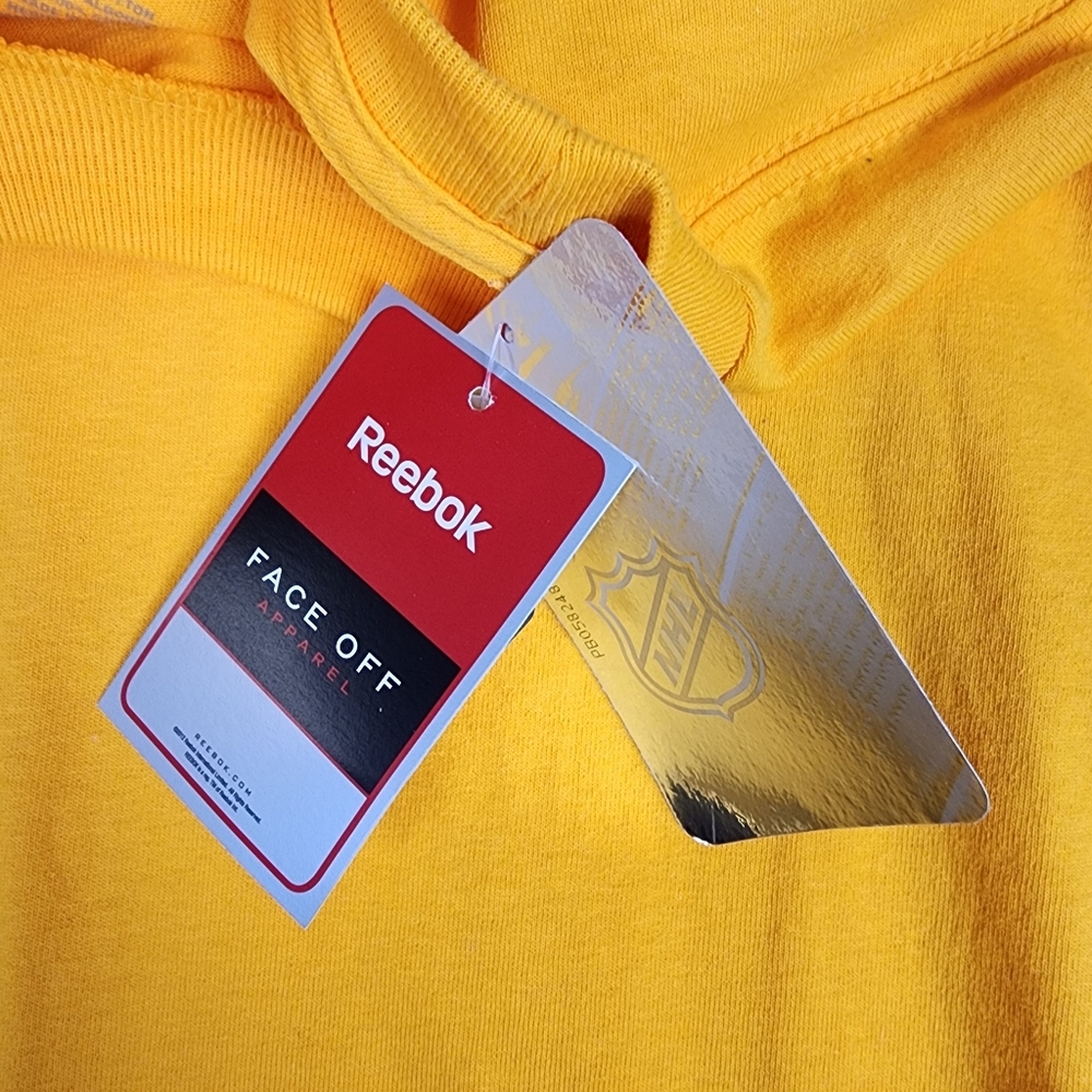 NWT 2016 NHL Reebok Bright Yellow All-Star Long Sleeve Tee Nashville Size M - Picture 5 of 11